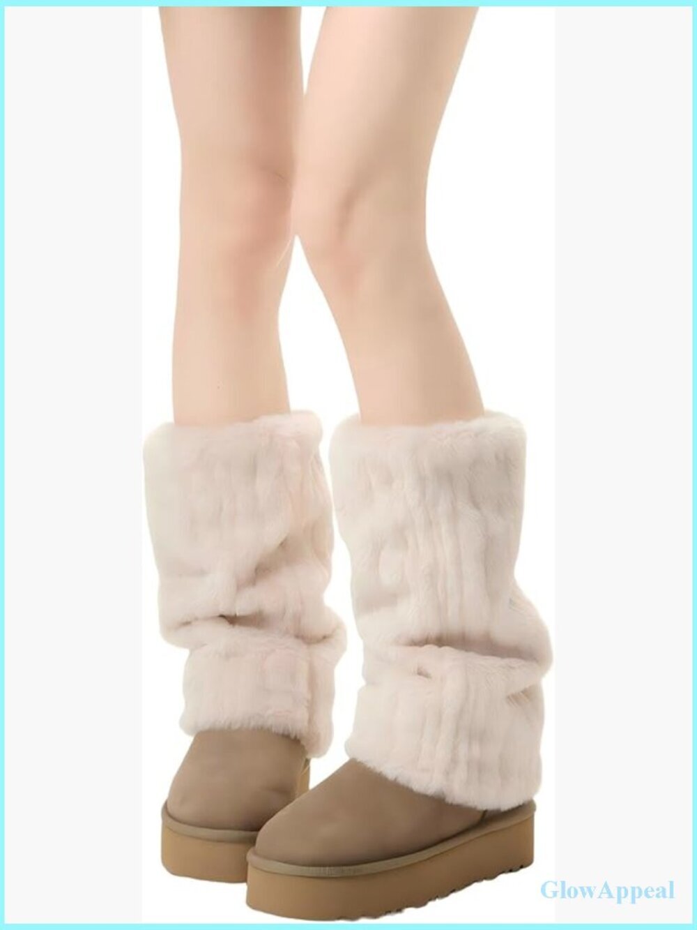 Fuzzy Fur Leg Warmers Y2K Kawaii Cute Boot Socks Women Lolita Furry Cover